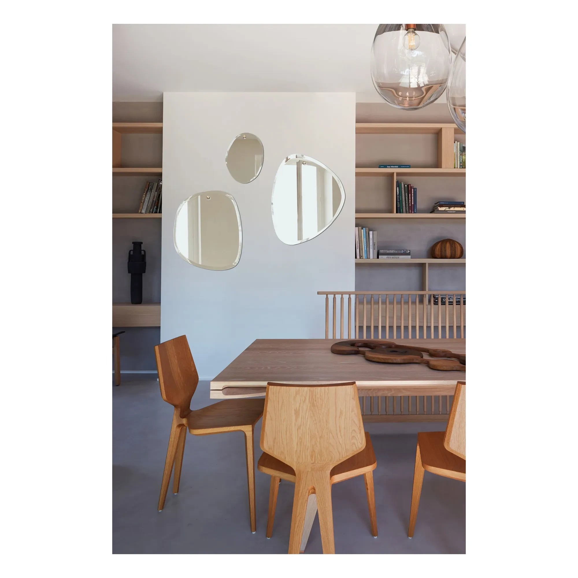 M Nuance – Abgeschrägter Extra Flacher Spiegel – Rund 46 x 55 cm