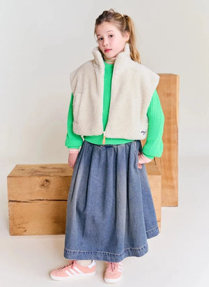 AO76 - Seilah Ärmellose Jacke | Creme