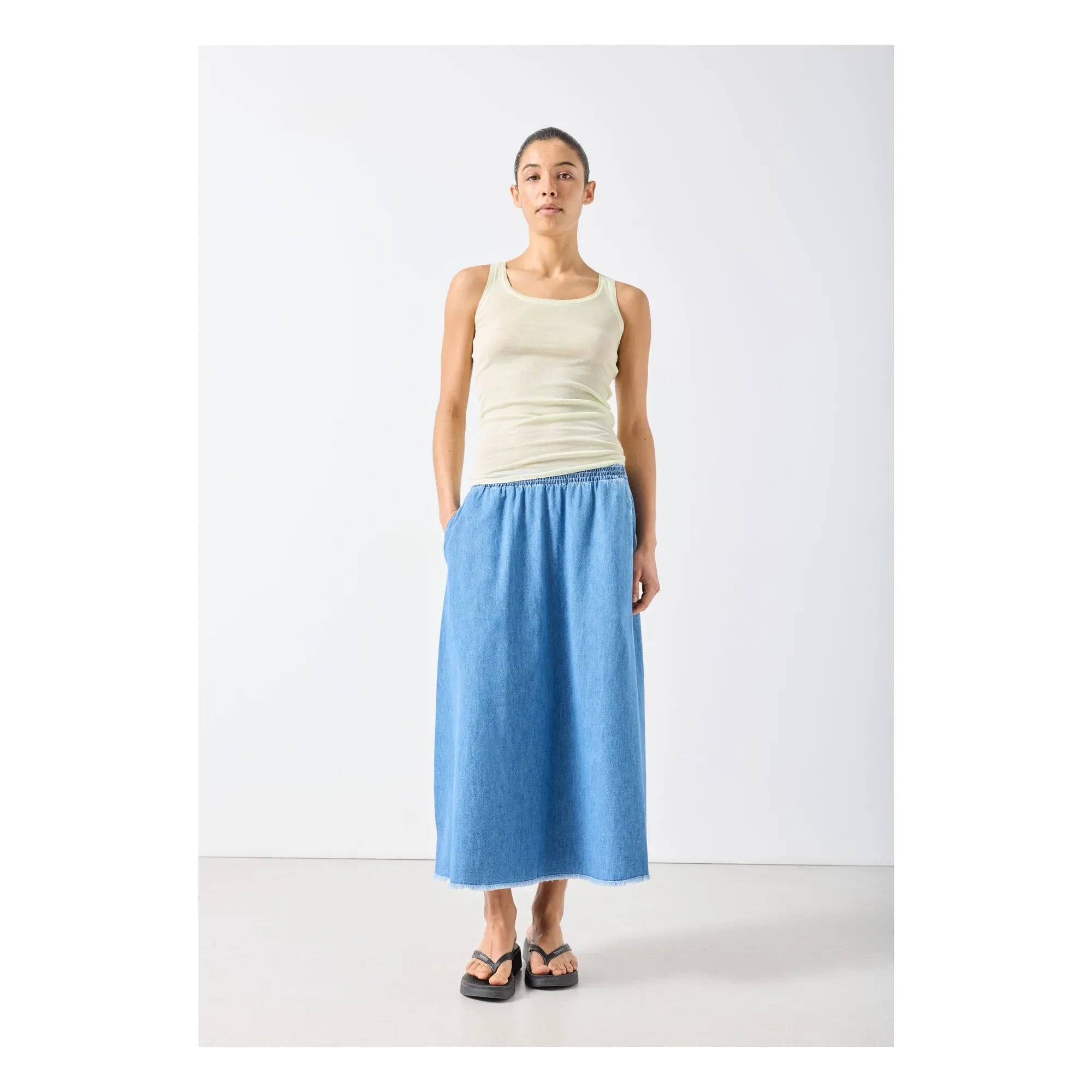 American Vintage - Izeway Baumwollrock | Blau