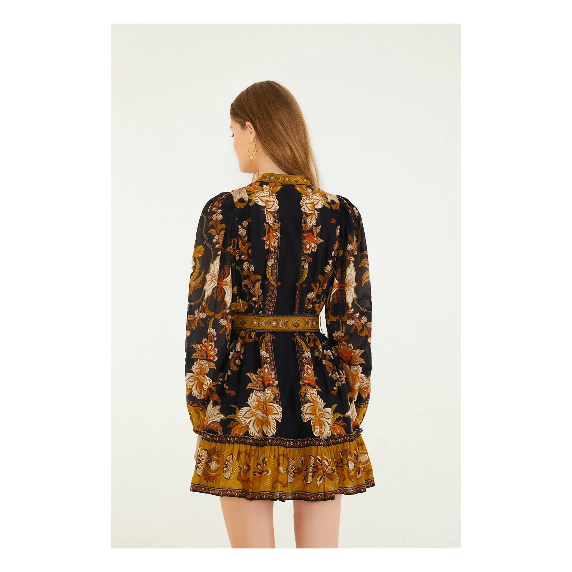 Farm Rio - Majestic Garden Kleid | Schwarz