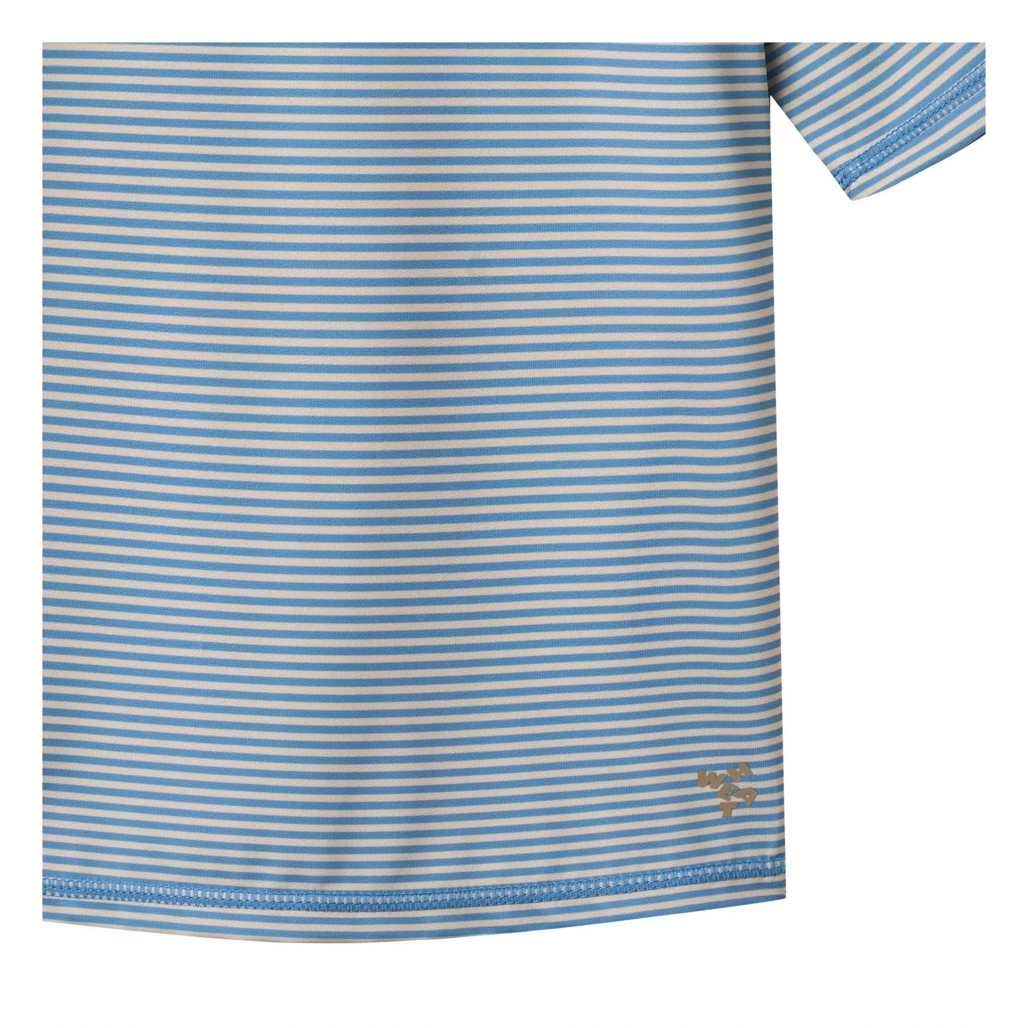 Wheat - Jackie UV-beständiges Schwimm-T-Shirt mit Streifen aus recycelten Fasern | Hellblau