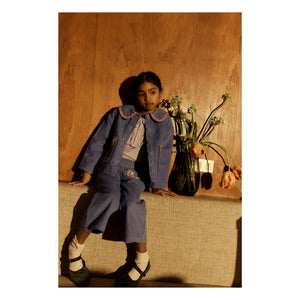 Hello Simone - Duchesse Samt Jacke | Blau