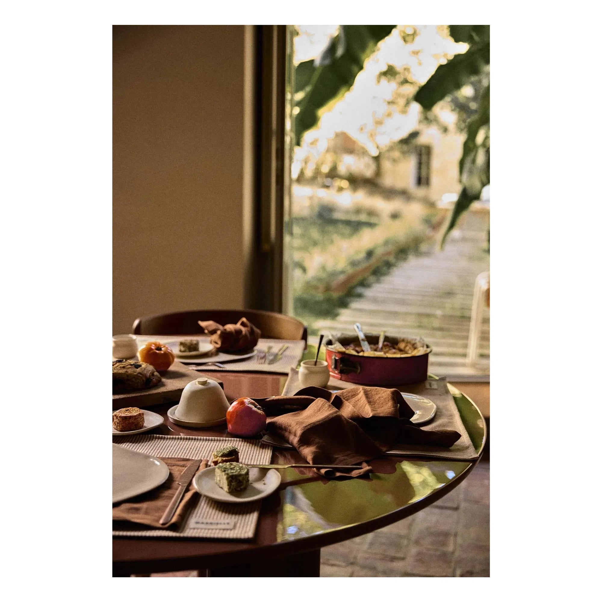 Gabrielle Paris - Garance gestreifter Tischset | Rot