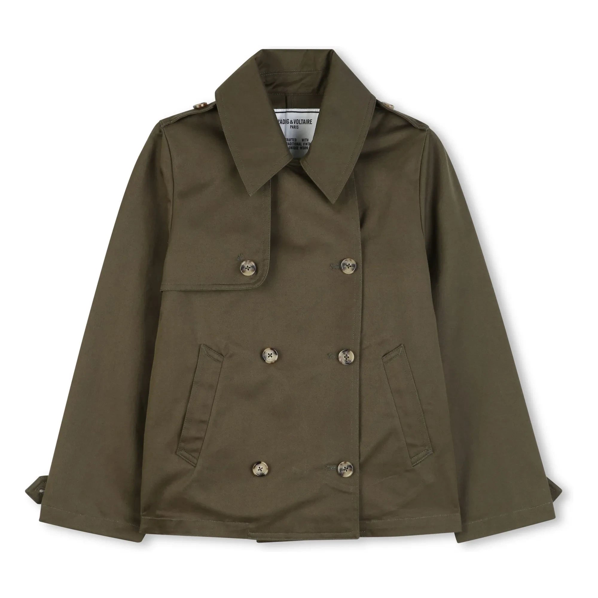 Zadig & Voltaire – Bestickter Trenchcoat | Khaki