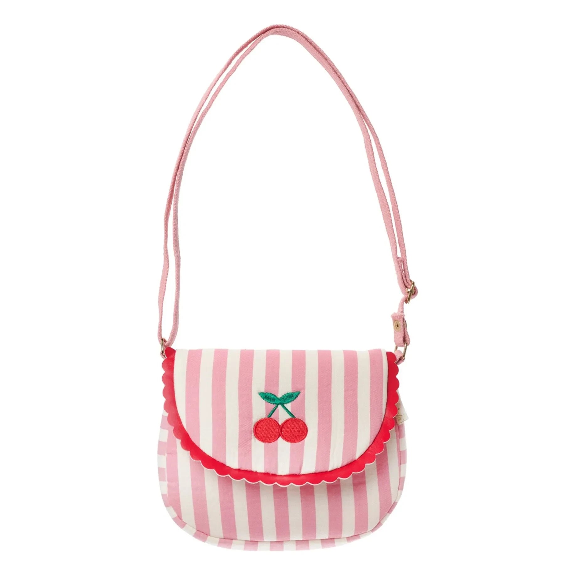 Rockahula Kids - Gestreifte Feston-Tasche | Puderrosa