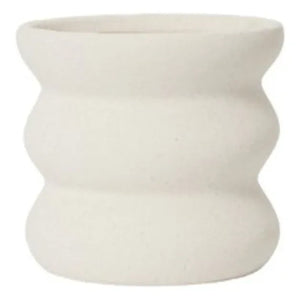 Broste Copenhagen - Mina Steingut-Blumentopf | Weiß