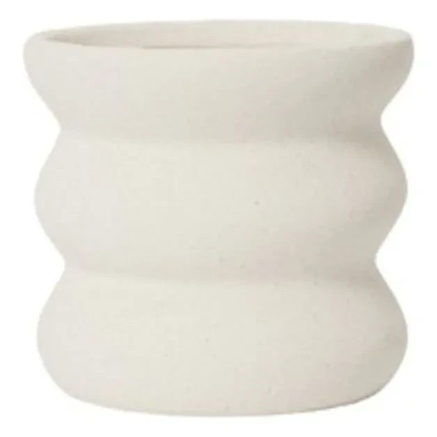 Broste Copenhagen - Mina Steingut-Blumentopf | Weiß