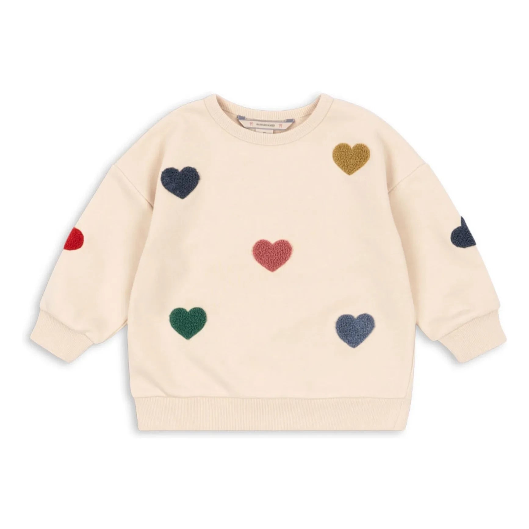 Konges Sløjd - Sweatshirt Lou Cœurs Bio-Baumwolle | Pfirsich