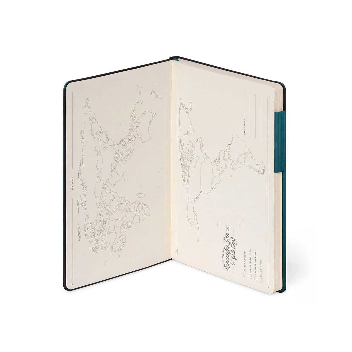 Legami - Liniert Notizbuch mit monochromem Softcover - Tiefteal - Mein Notizbuch