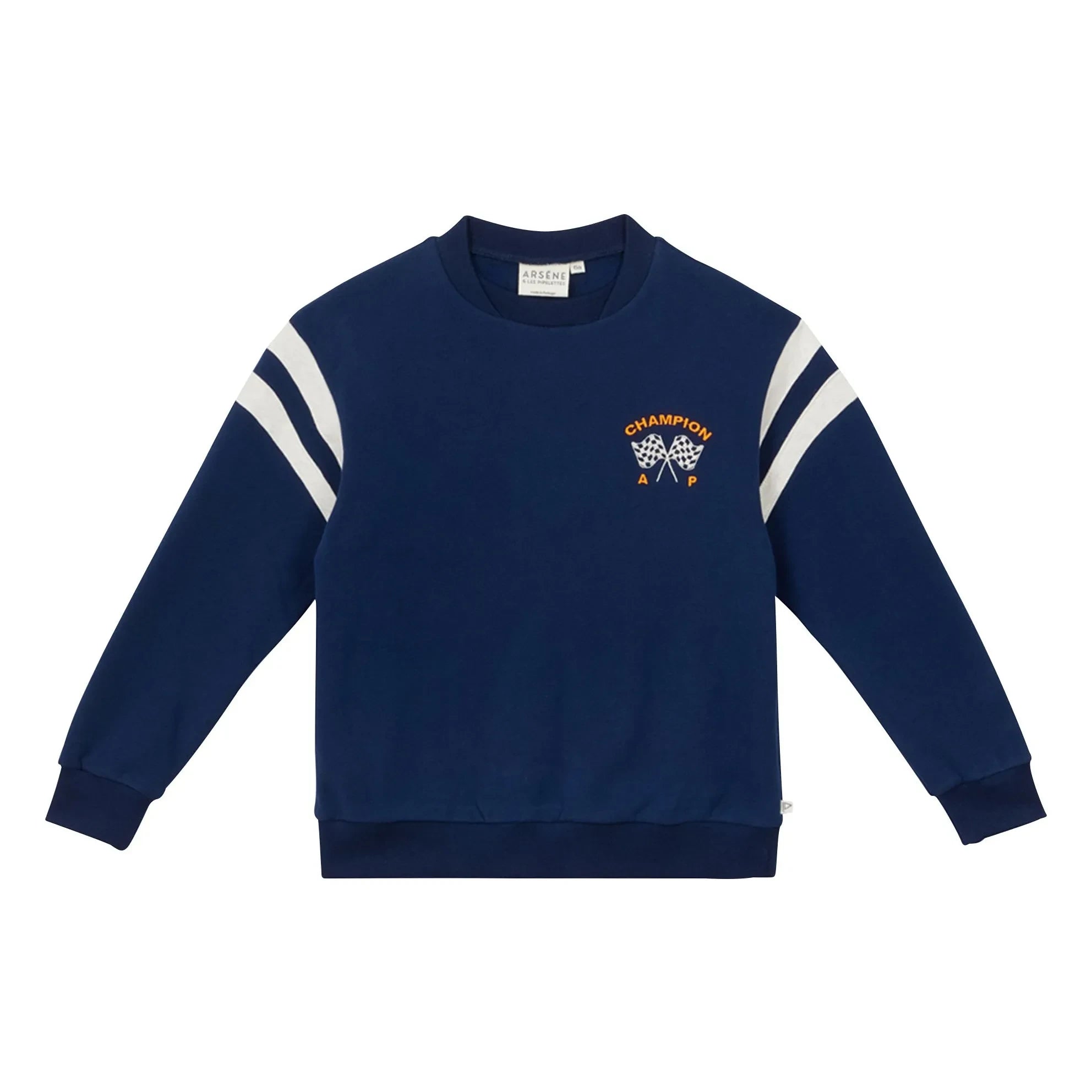 Arsène et Les Pipelettes - Godson Bio-Baumwoll-Sweatshirt | Marineblau
