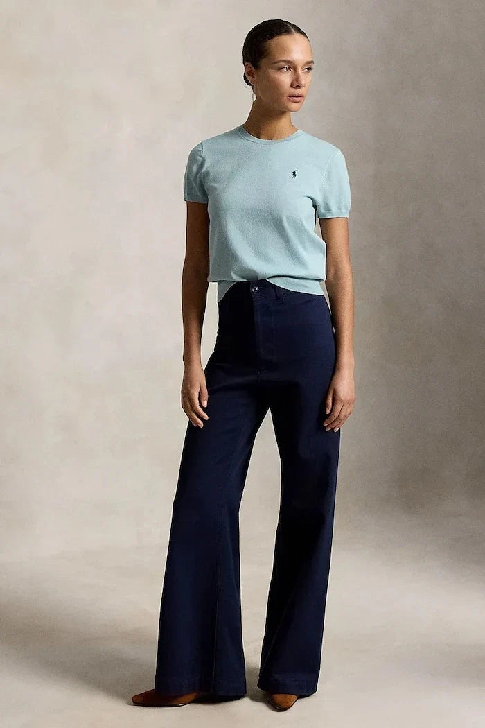 Polo Ralph Lauren Kadın Kısa Kollu Pamuklu Kazak