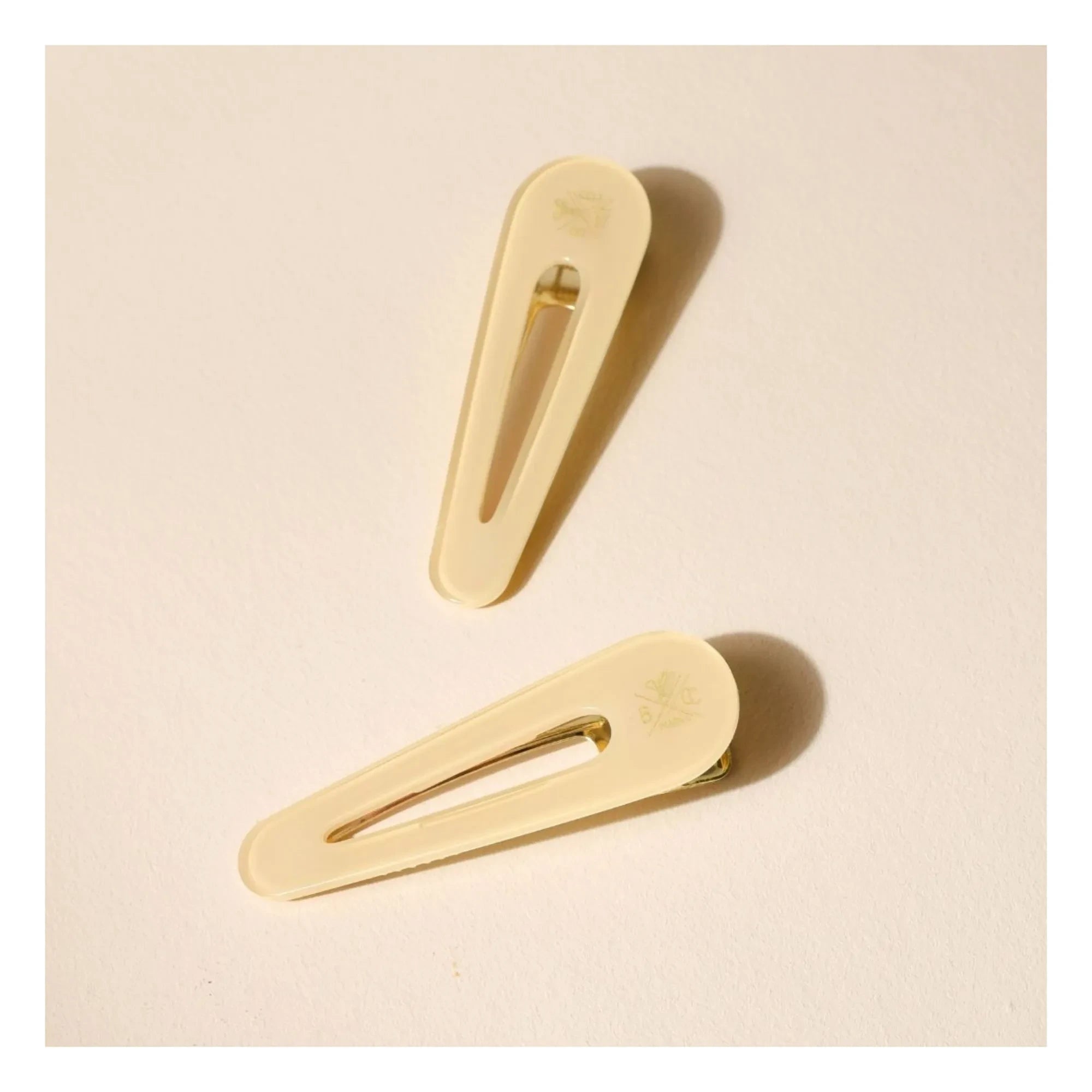 Bachca - Opal-Haarspangen - 2er-Set | Elfenbein