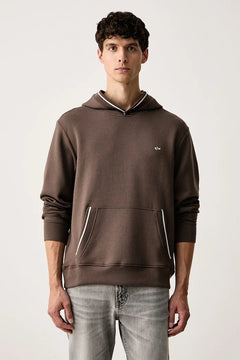 Paul&Shark modal karışımlı kapüşonlu erkek sweatshirt