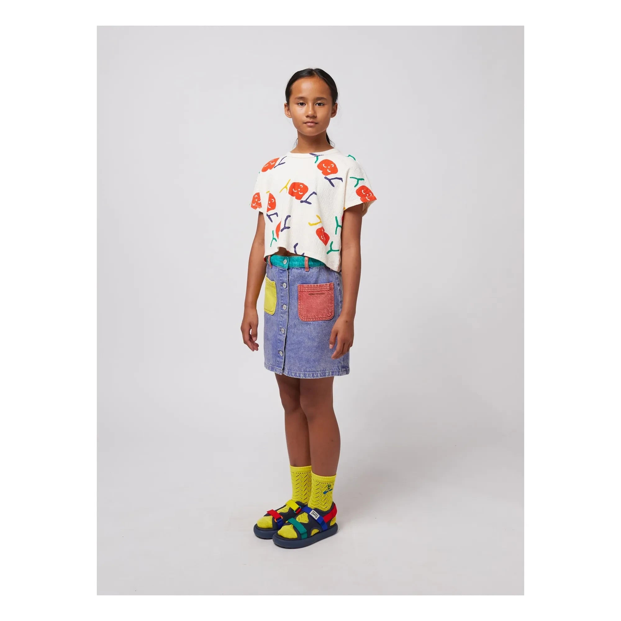 Bobo Choses - Rock aus Bio-Baumwolle mit Farbblock-Design | Blau