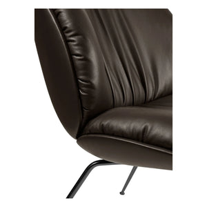 Gubi - Beetle Lounge Chair, weiches Leder, Gamfratesi | Kaffee