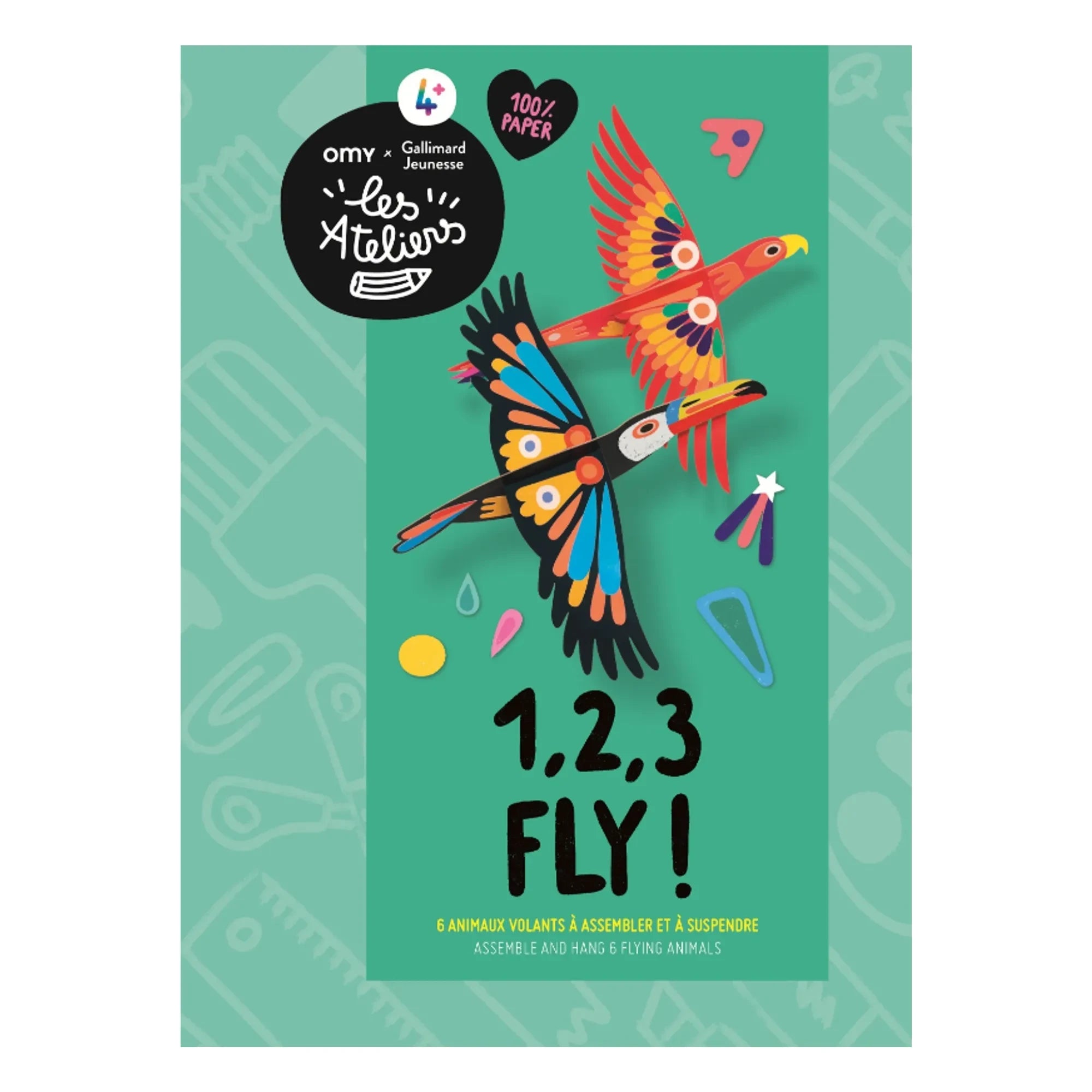 Omy x Gallimard Jeunesse - Set mit 6 hängenden Flugtieren