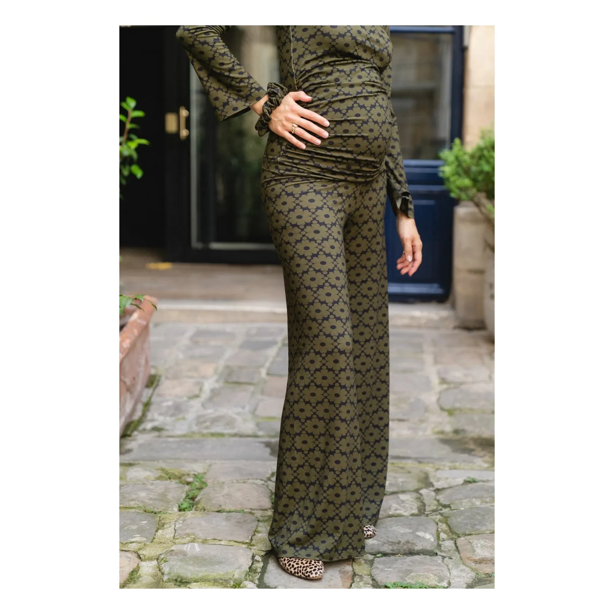 Paloma Collection - Andrea Seventies Umstandshose | Khaki