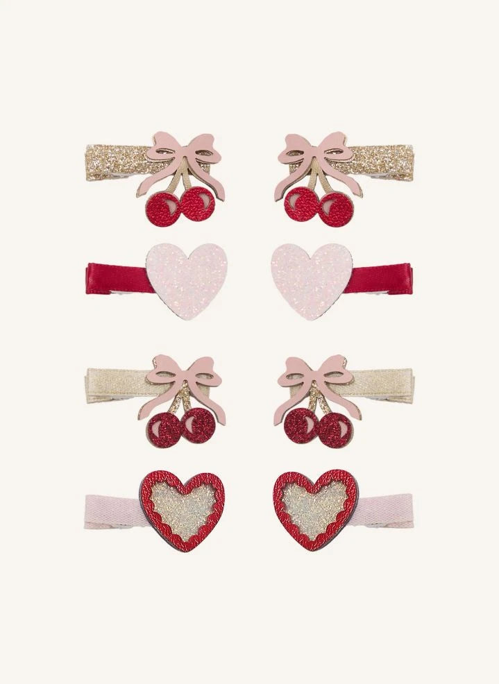 Mimi & Lula - 8’li Kiraz saç tokası | Pembe