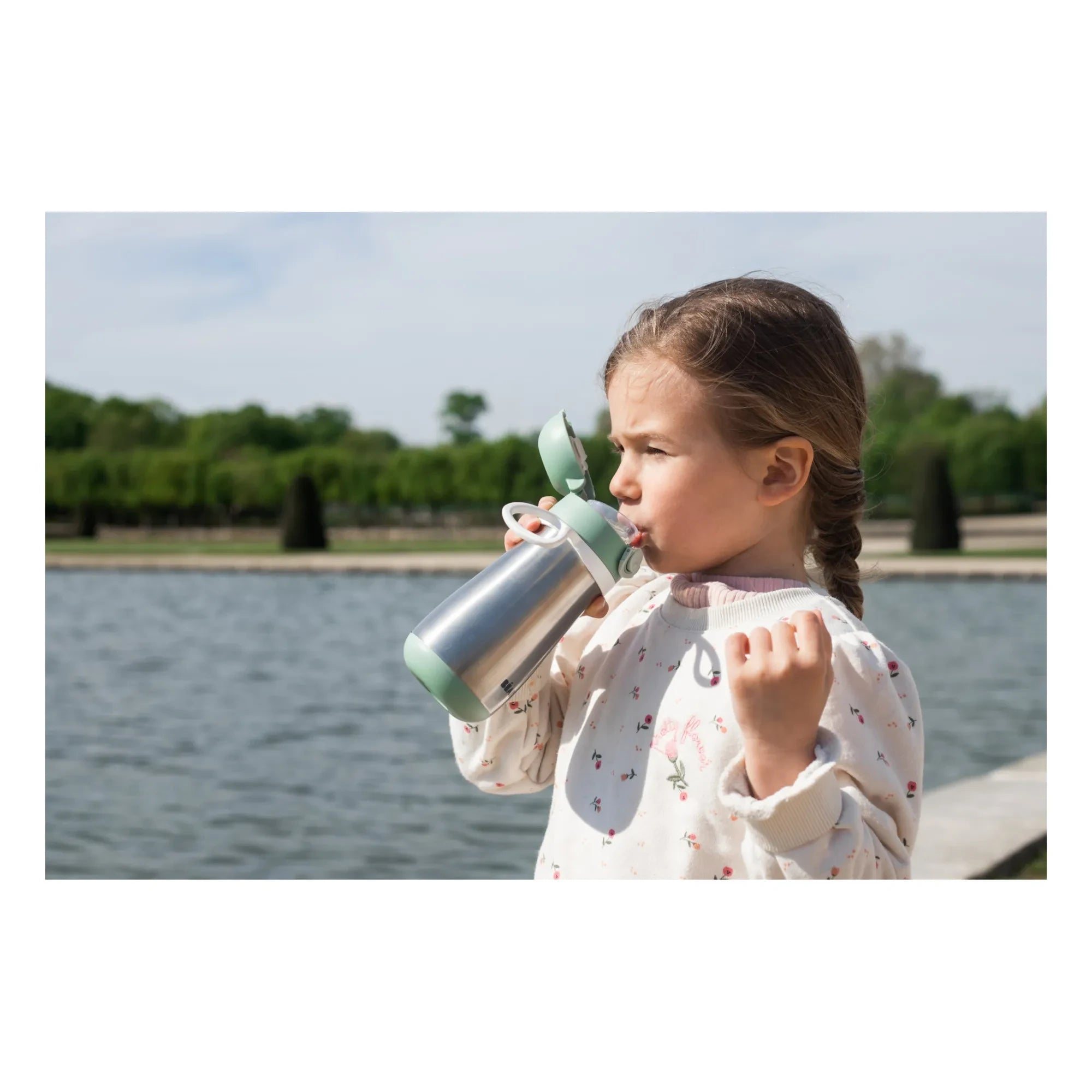 Béaba - Paslanmaz Çelik Su Şişesi - 350 ml | Sage