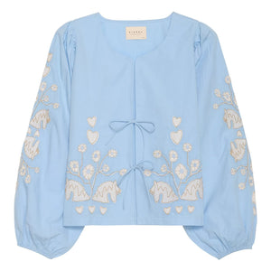 SISSEL EDELBO - Maggan Bio-Baumwollbluse | Blau