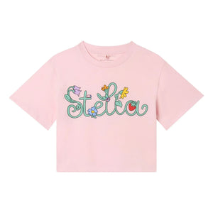 Stella McCartney Kids - Stella Bio-Baumwoll-Kurzarm-T-Shirt | Pink