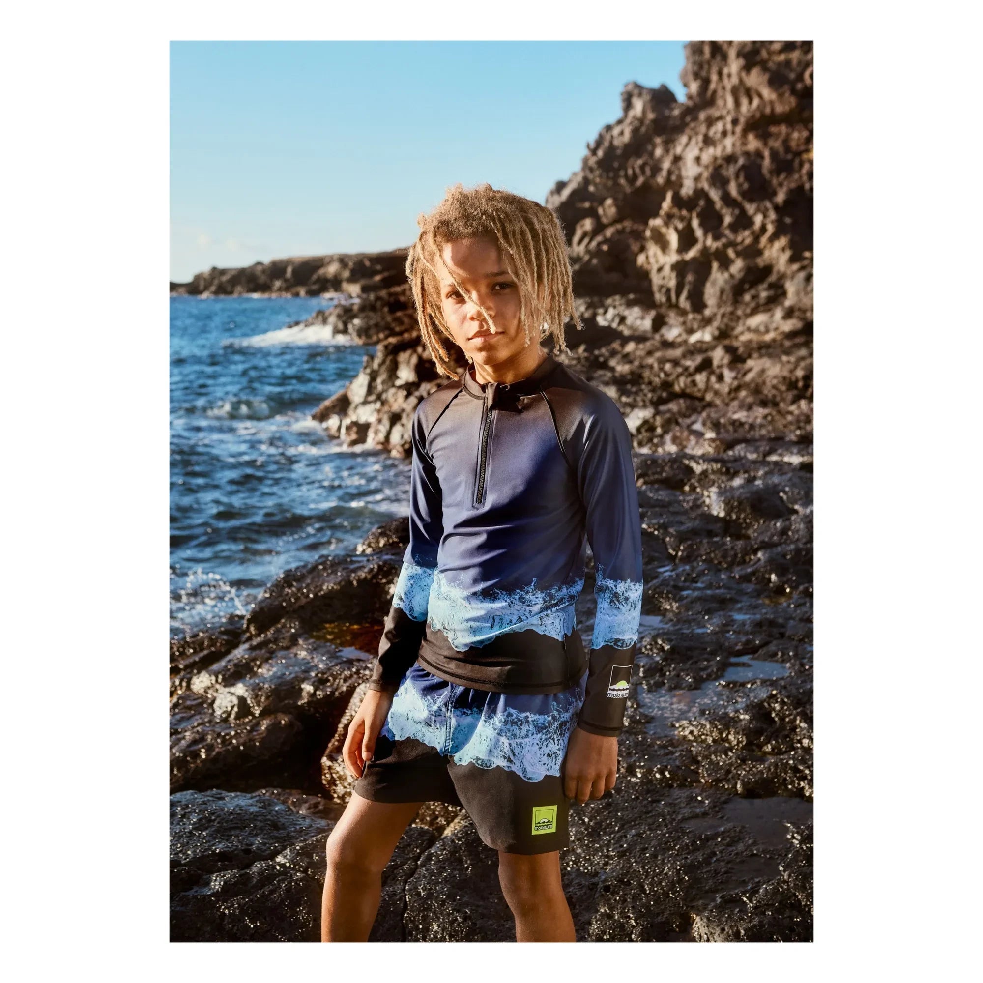 Molo - Niko Wave Badeshorts Recycelte Fasern | Marineblau