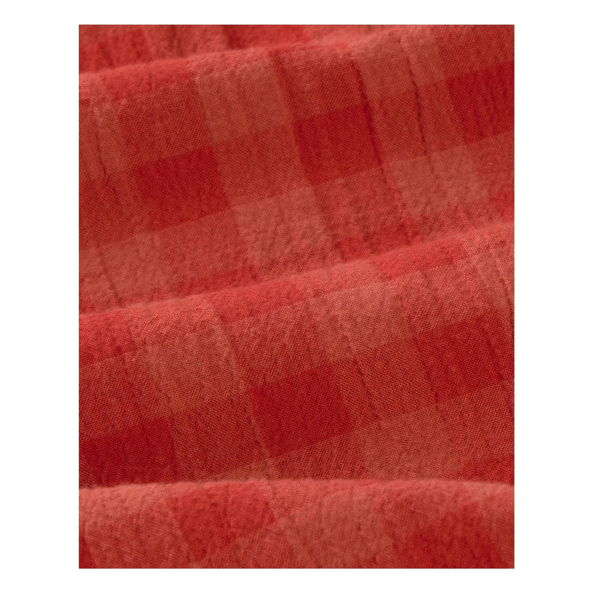 Thinking Mu – Geraldine Karierte Shorts aus Bio-Baumwolle | Rot
