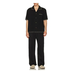 Rhythm - Relaxed Whip Kurzarm Hemd | Schwarz