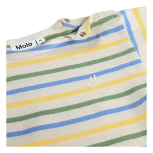 Molo - Edarko Gestreiftes Bio-Baumwoll T-Shirt | Ecru