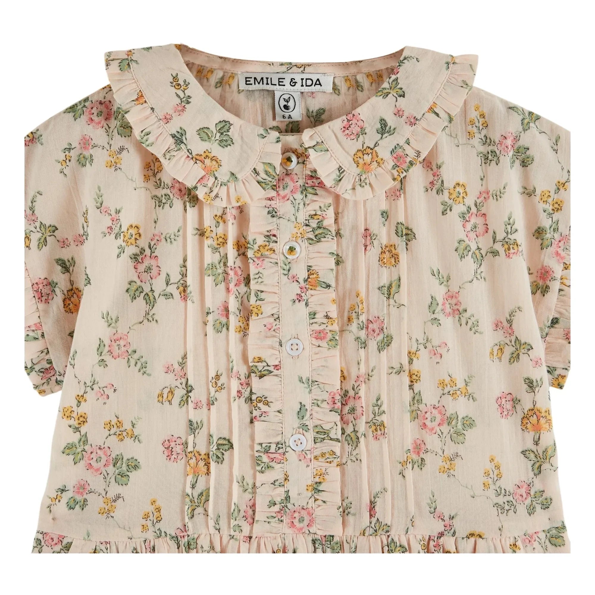 Emile et Ida - Bio-Baumwoll Blumenkleid | Hellrosa