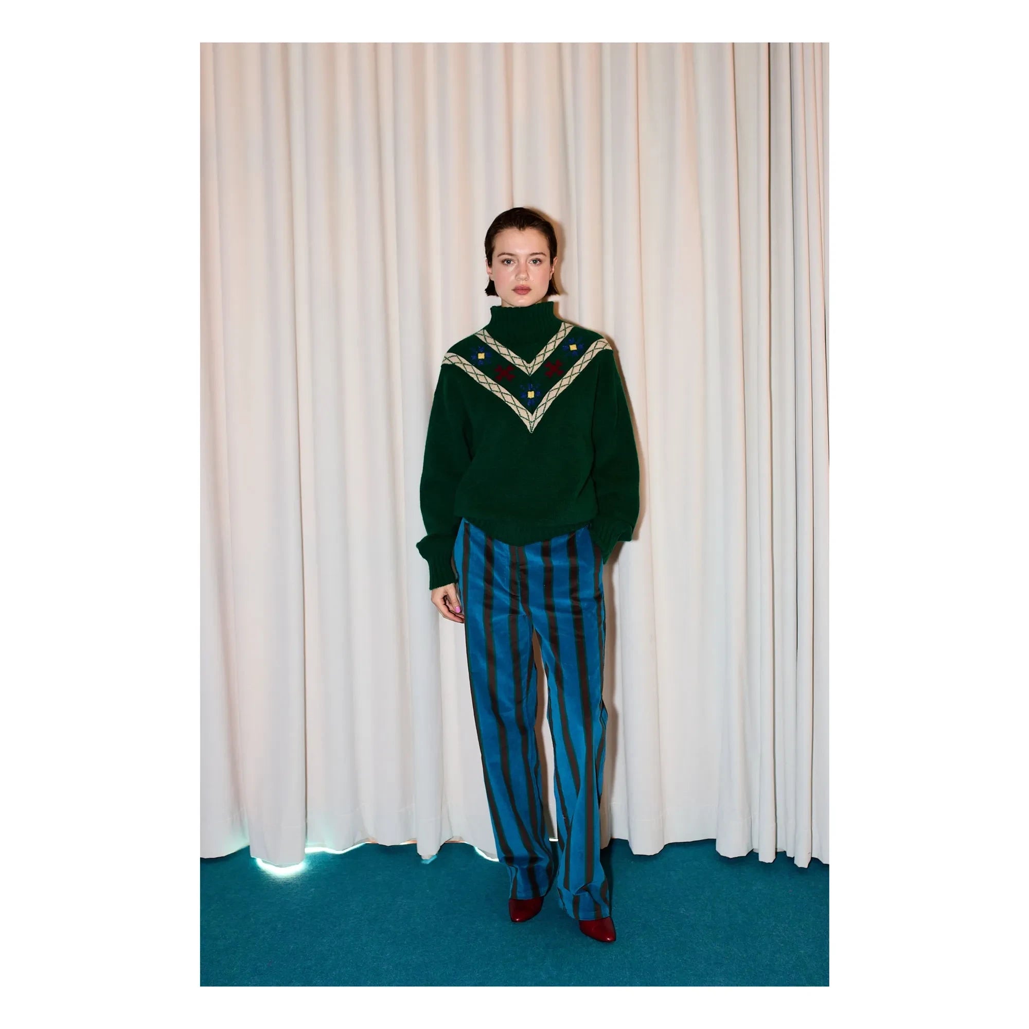 Bobo Choses - Blaue Cordhose mit Streifen