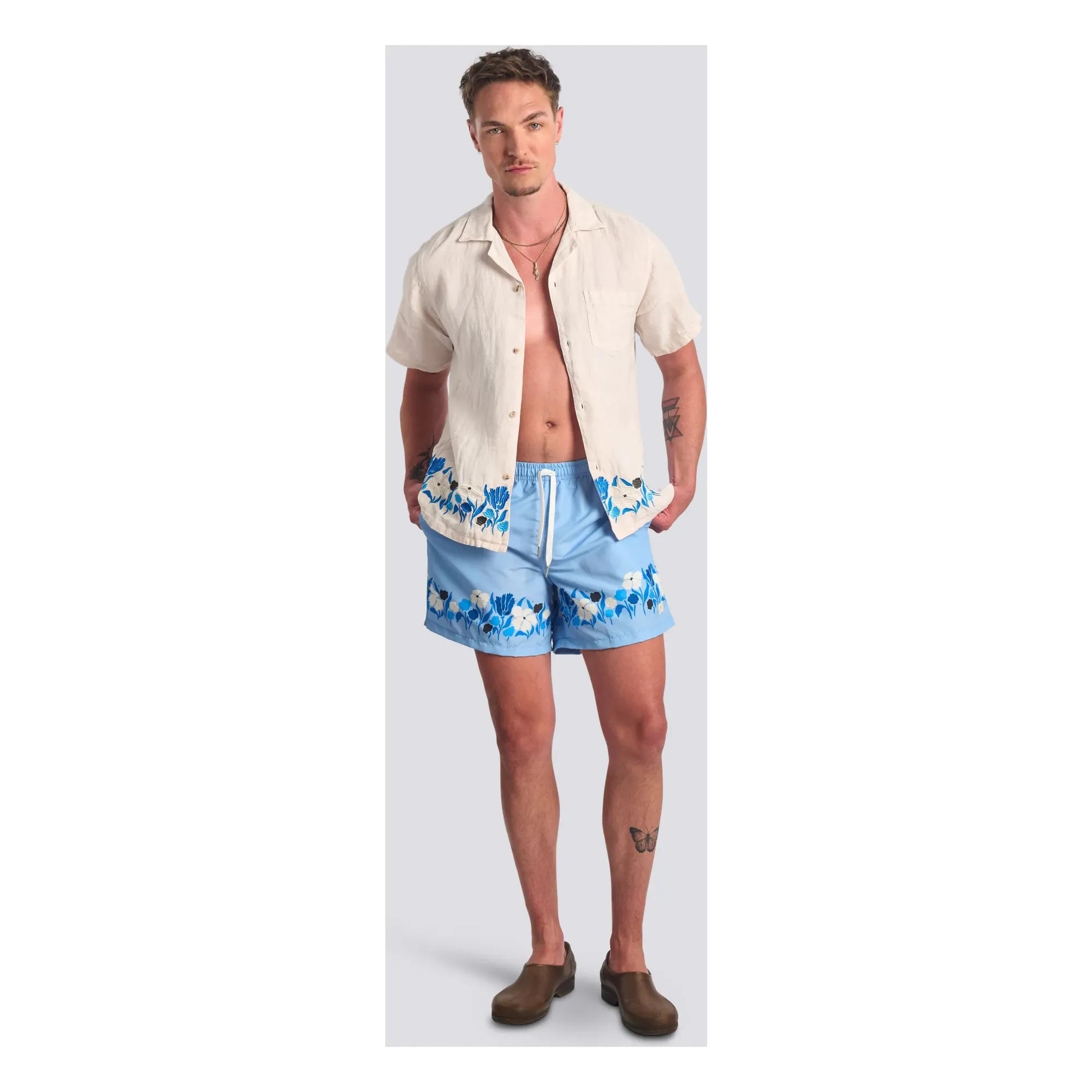 Bather - Camp Leinen Hemd | Creme