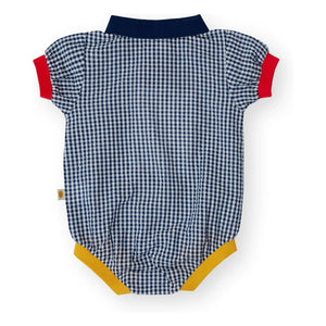 Goldie + Ace – Vichy Polo-Overall | Navy
