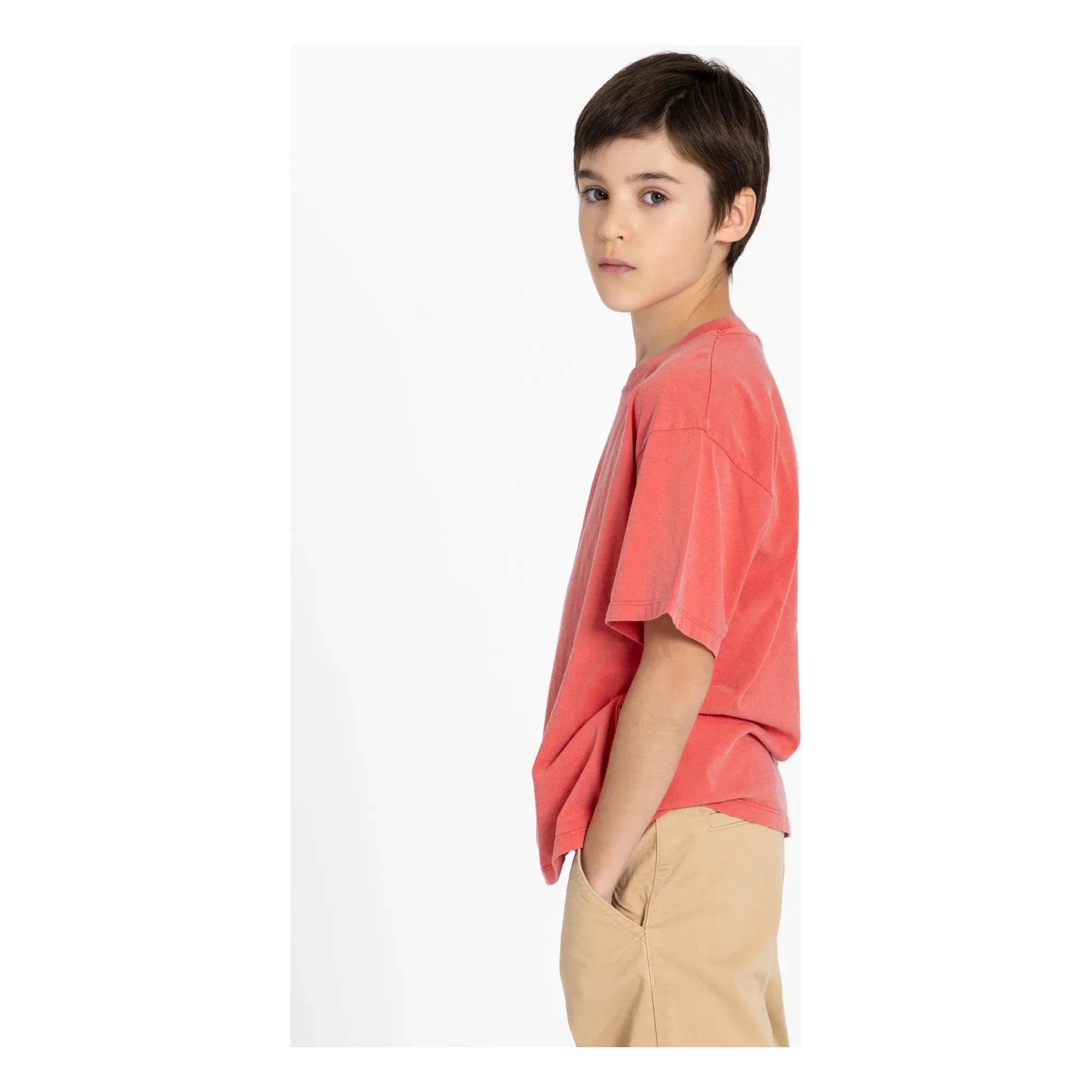 Smallable Kid - Nils Bio-Baumwoll-T-Shirt | Dunkelrot