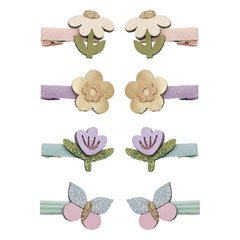 Mimi & Lula – Haargummis mit Mini-Blumen (8er-Set) | Lila