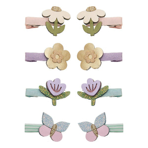 Mimi & Lula – Haargummis mit Mini-Blumen (8er-Set) | Lila
