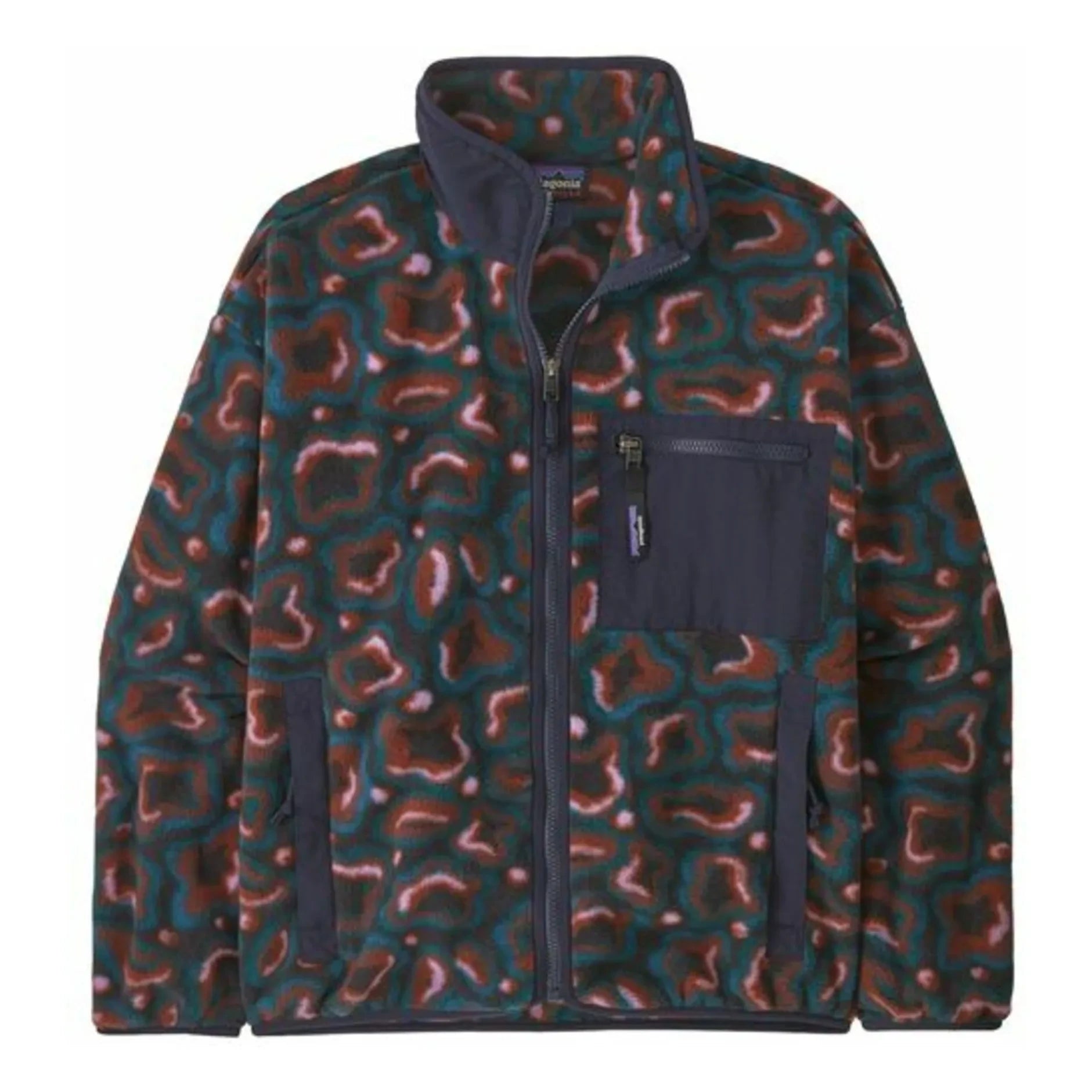 Patagonia - Synch Camouflage Fleecejacke Recycelte Faser | Marineblau