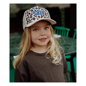 Hello Hossy – Trucker Mütze Leopard gebogener Schirm recycelte Fasern | Creme