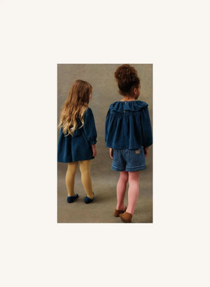 Louise Misha - Eneila organik pamuk bluz | Kot mavisi