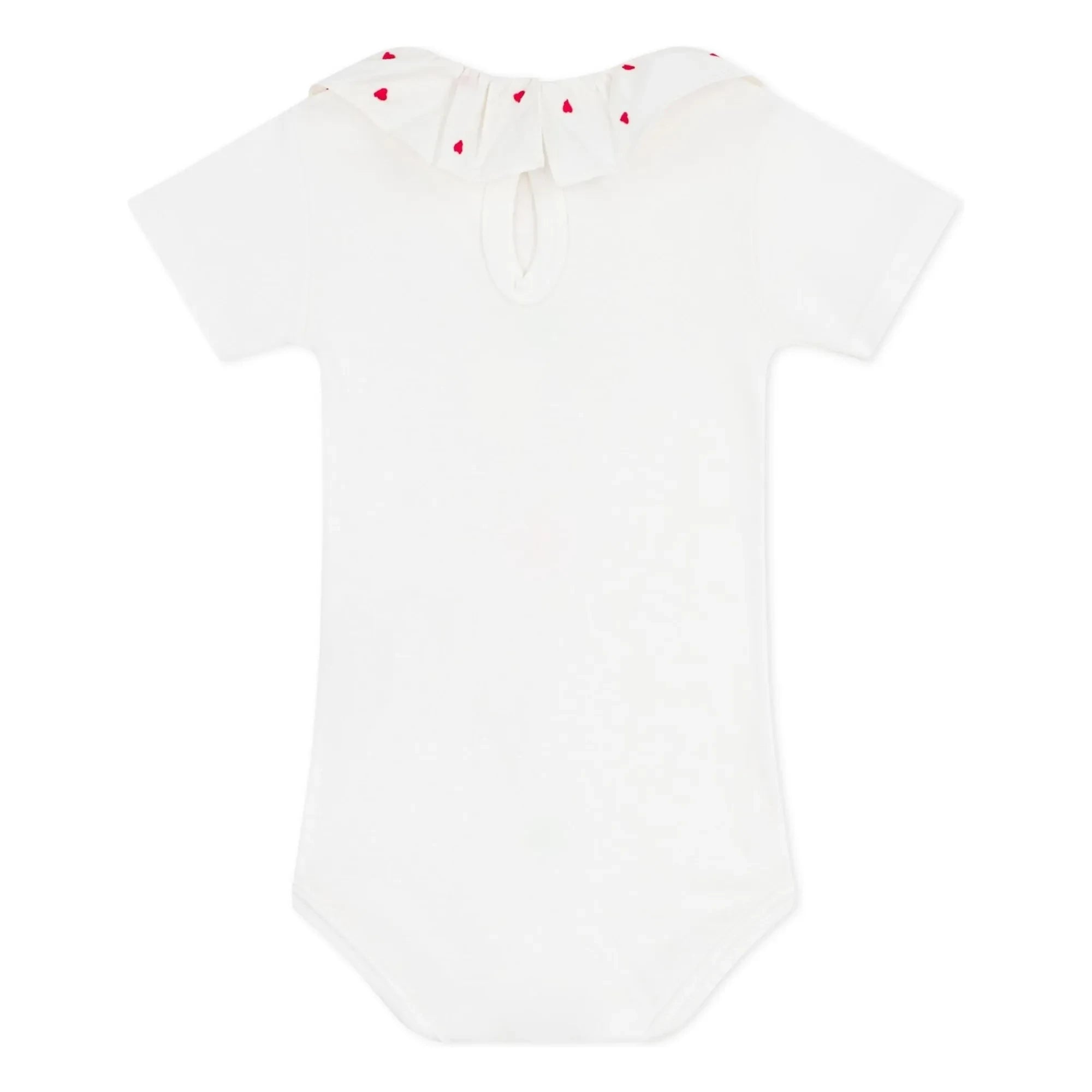 Petit Bateau – Body mit Herzdruck aus Bio-Baumwolle | Weiß