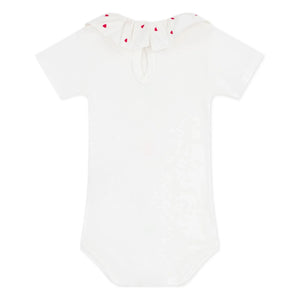 Petit Bateau – Body mit Herzdruck aus Bio-Baumwolle | Weiß