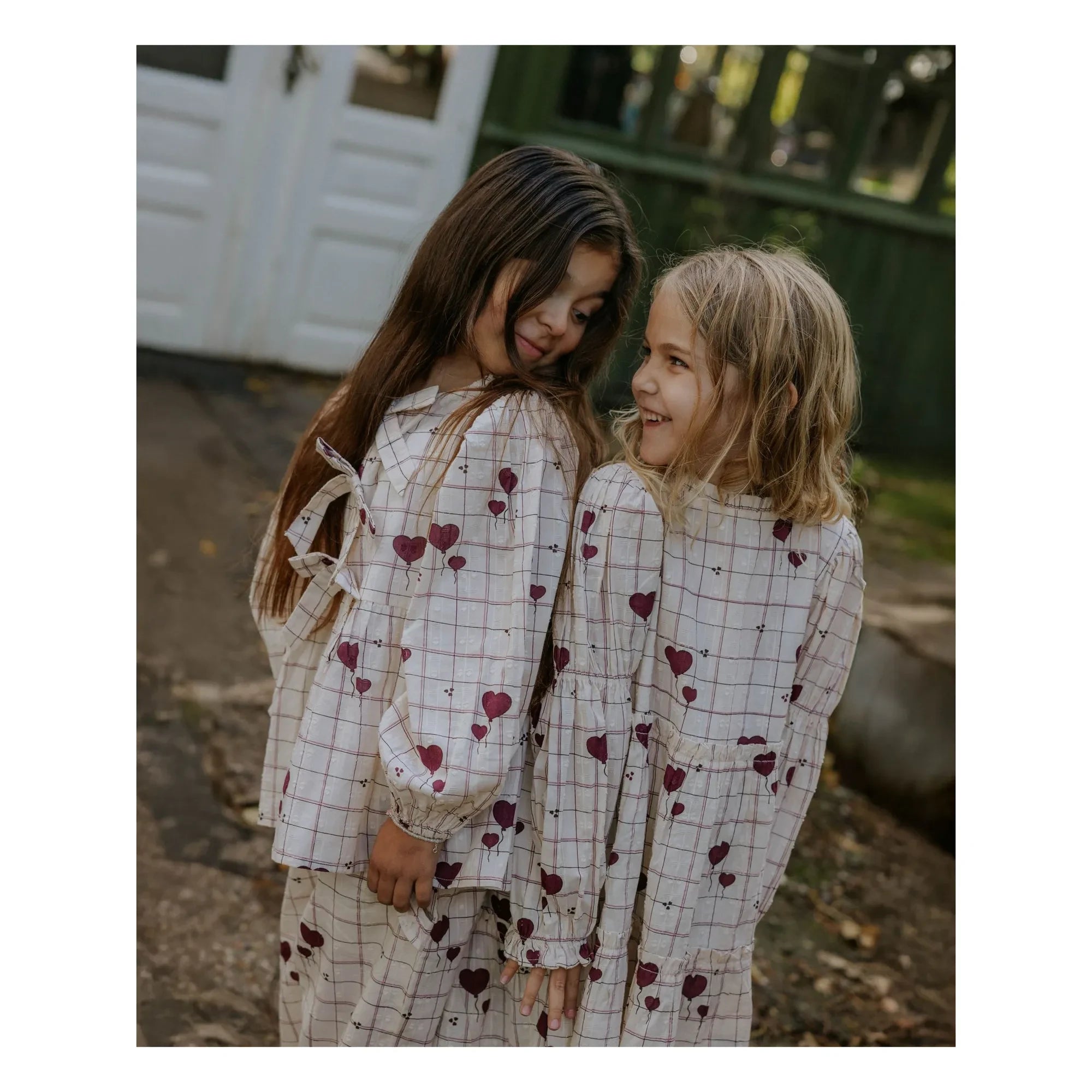 Fliink - Ilove Karomuster Kleid | Ecru