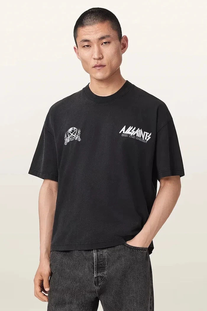 AllSaints erkek pamuklu tişört CHROMIUM