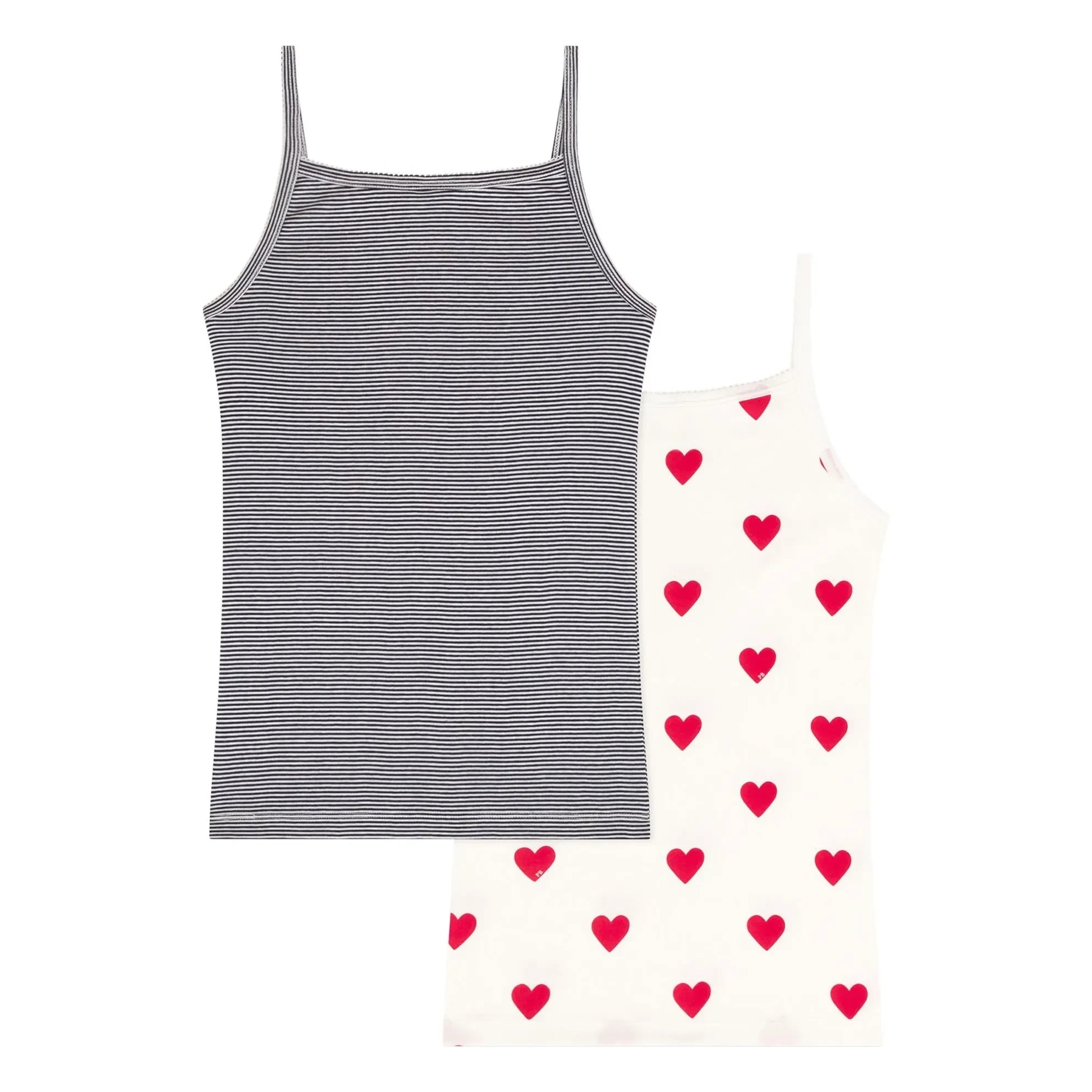 Petit Bateau – 2er Pack Trägertops – Damenkollektion | Weiß