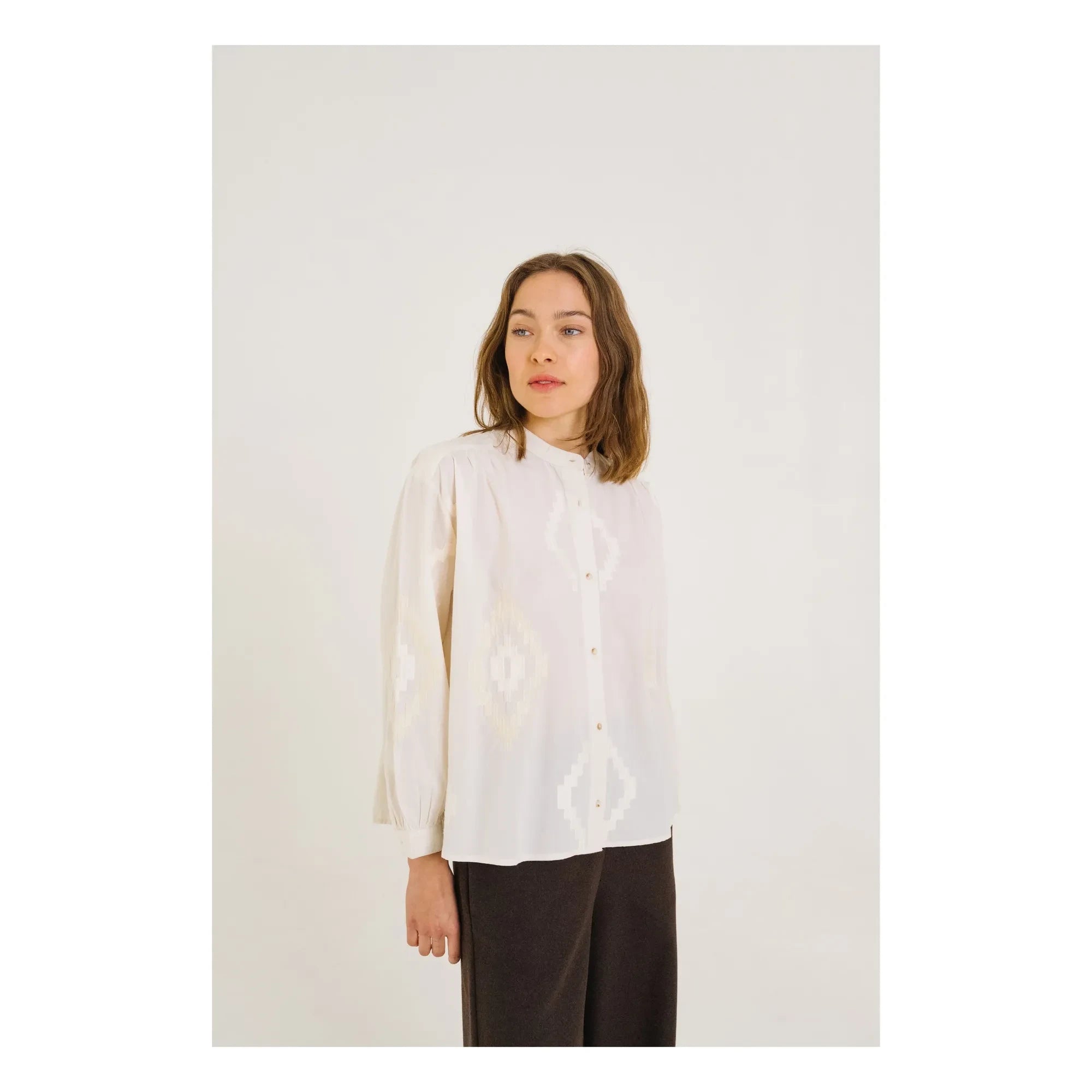 Sacrécoeur - Ella Astra Bestickte Bluse | Ecru