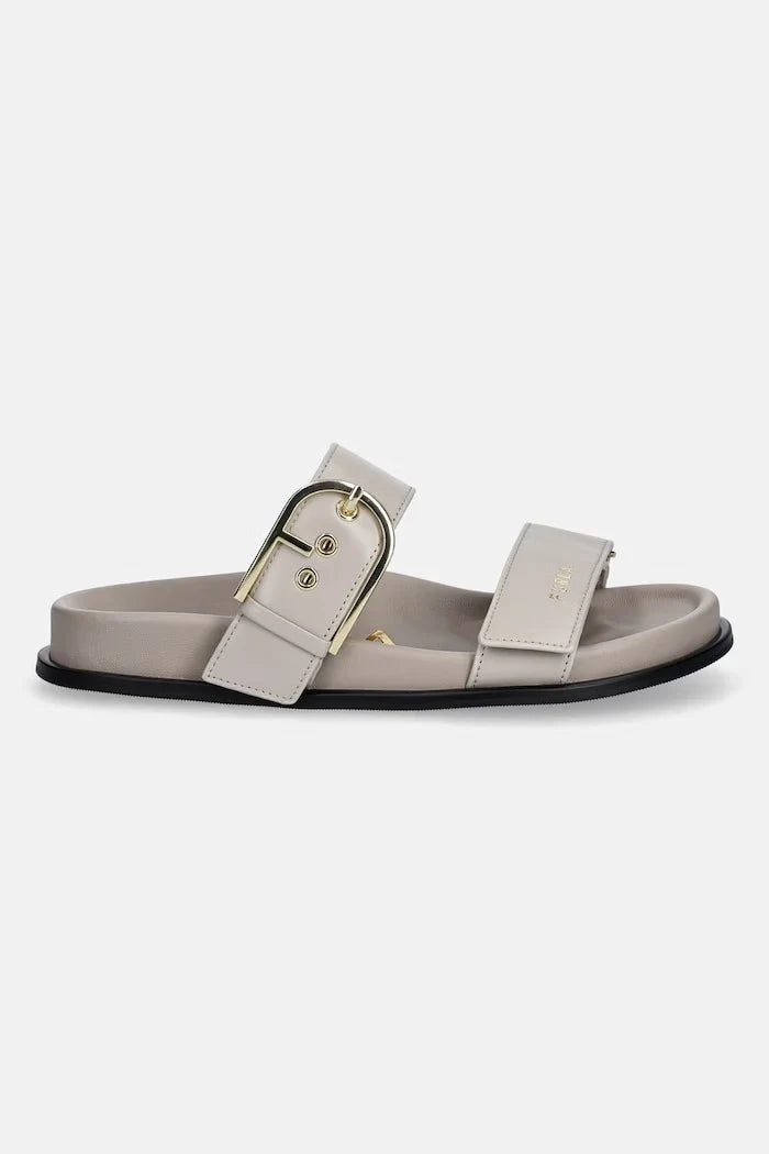Furla düz tabanlı kadın deri terlik Solea