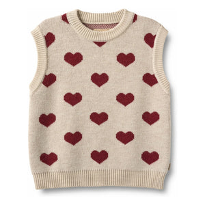 Weizen - Gaby Jacquard Merinowolle Pullover | Beige