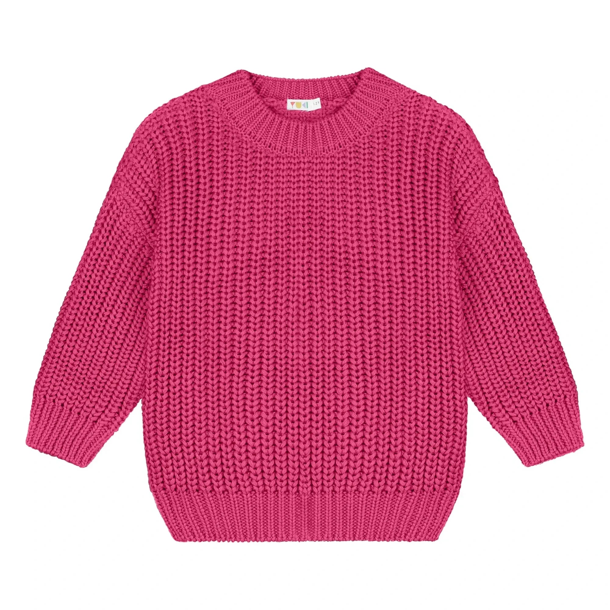 Yuki - Bio-Baumwoll-Dicker Pullover | Fuchsia