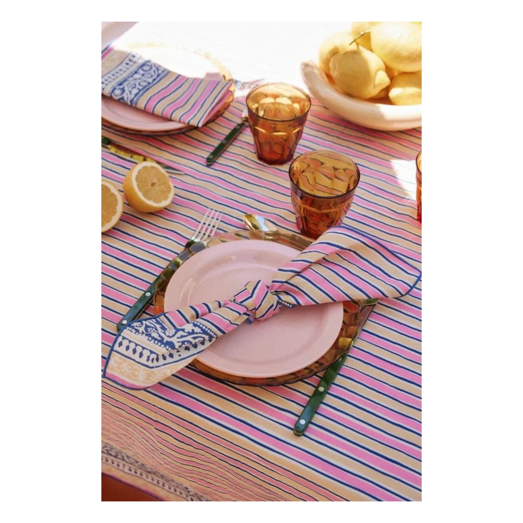 Louise Misha - Carlotta Servietten - 4er Set | Fuchsia