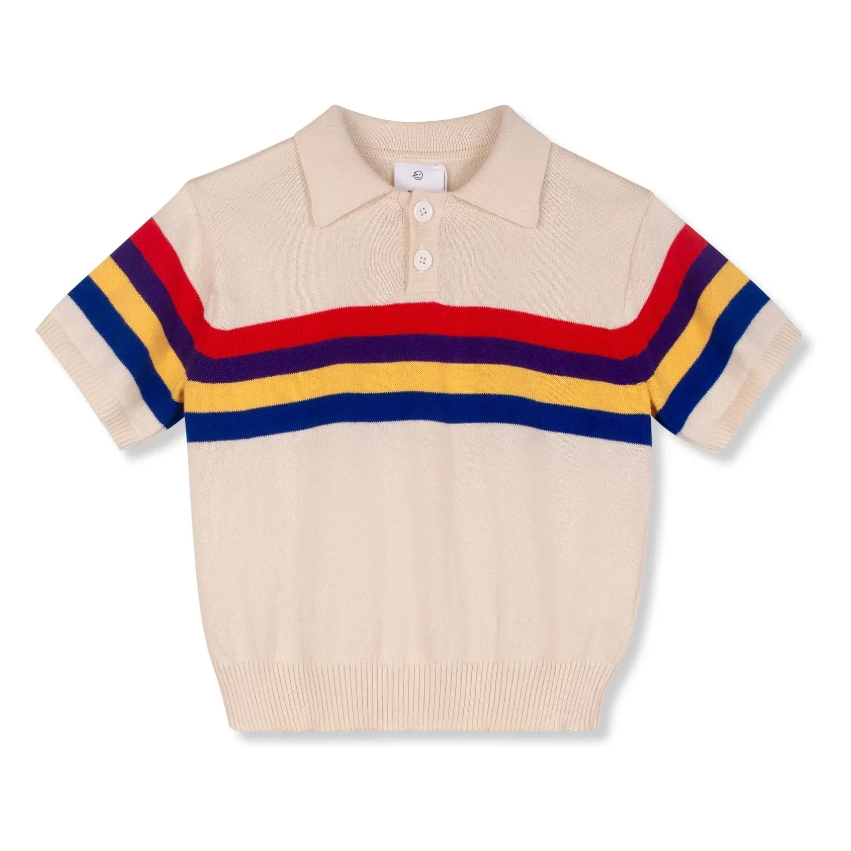 Wynken - Gestreiftes Poloshirt aus Bio-Baumwolle | Ecru
